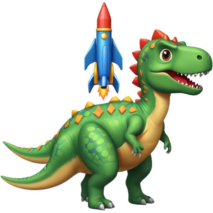 Dinosaurs with Rockets emoji