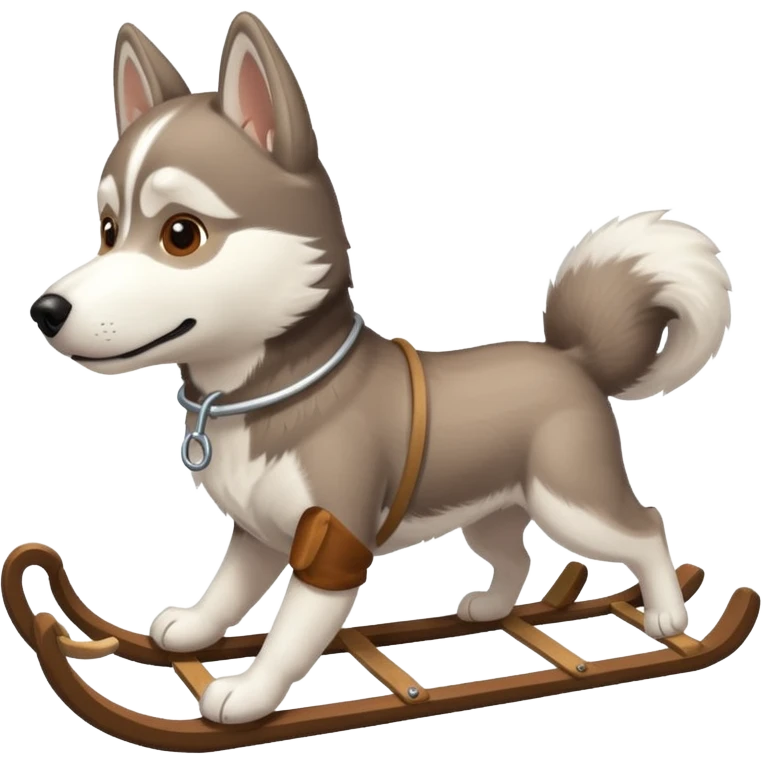 dog with back sled emoji