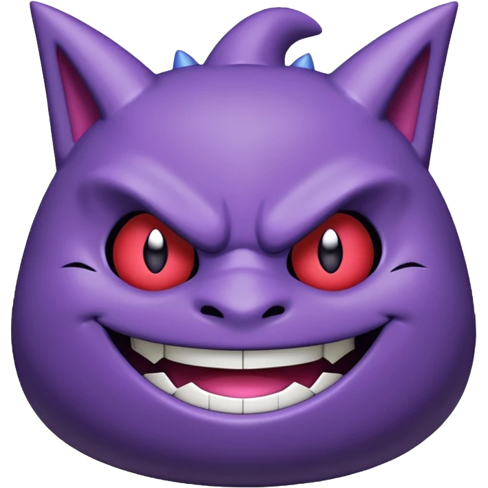 Gengar the Pokémon with mischievous grin emoji