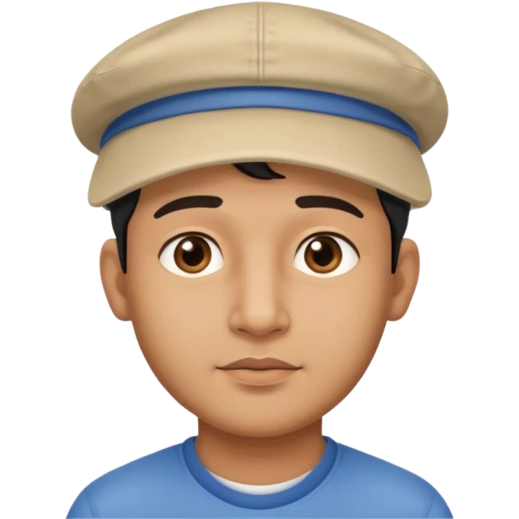  Fait un jeune indien pas trop beau avec un léger surprise un double menton et une casquette sur la tete emoji