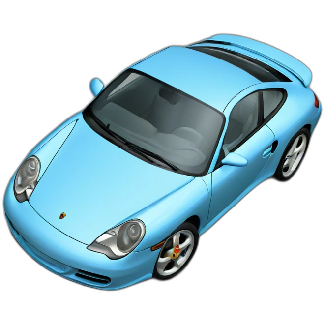 porsche 996 light blue emoji