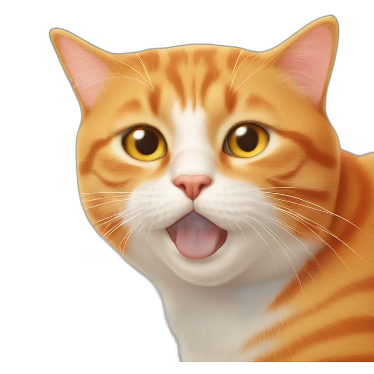 Orange cat sending kiss emoji