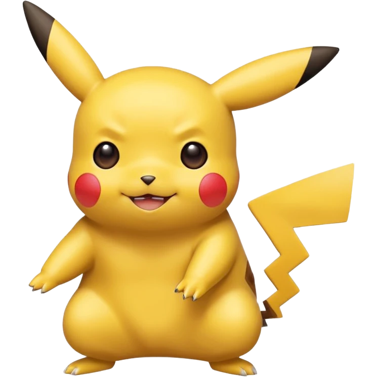 Ash’s Pikachu (no hair!)  emoji