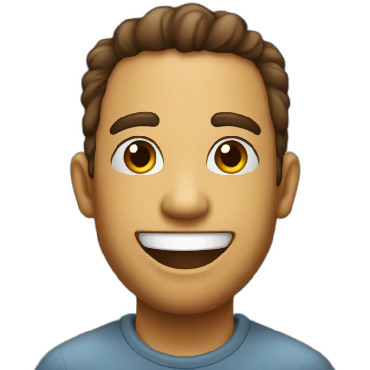 Emogi rougit avec sourire coquin emoji