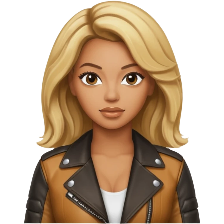beyonce blonde hair jane wear leather jacket emoji