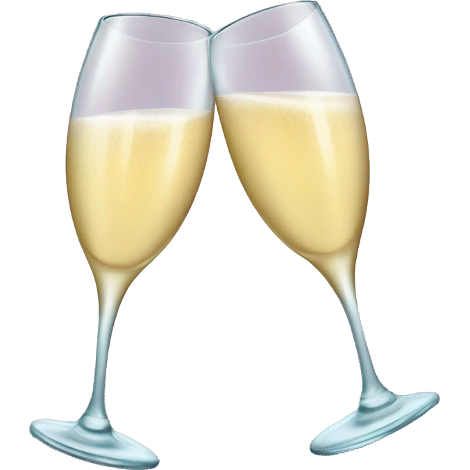 Two cute champagne glasses  emoji