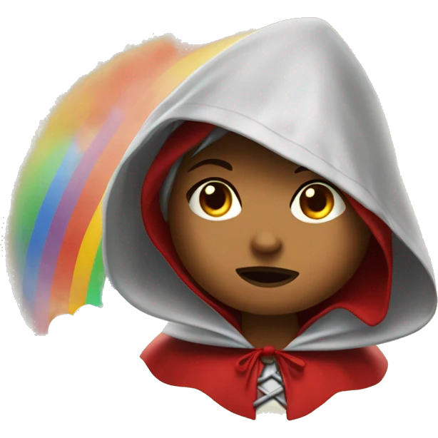 Little Red Riding Hood Spits Rainbows emoji