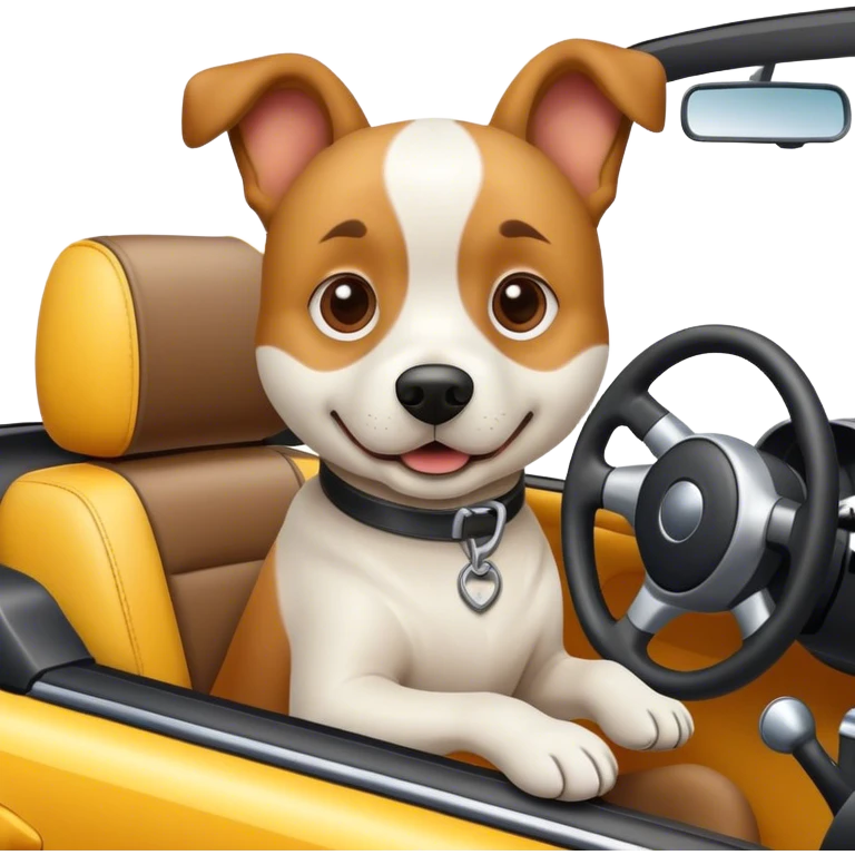 Dog  driving emoji