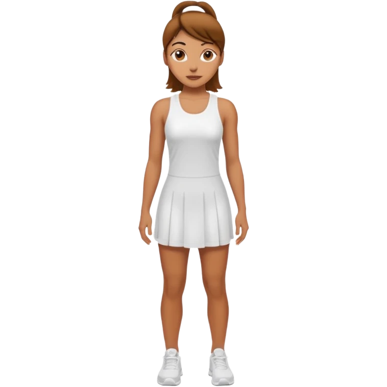 White colored Athletic dress emoji