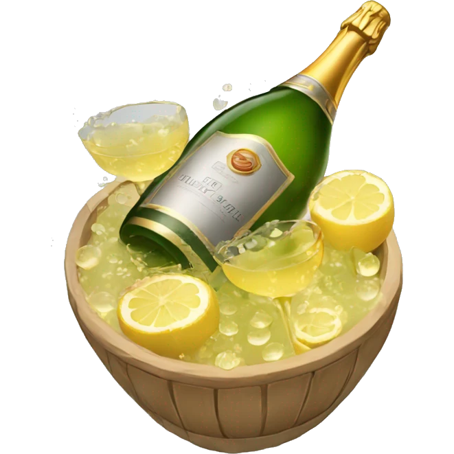 Chat buvant du champagne à la bouteille  emoji