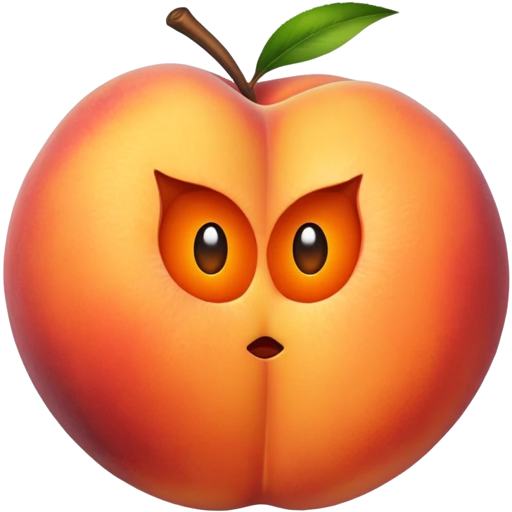 A peach with a hole emoji