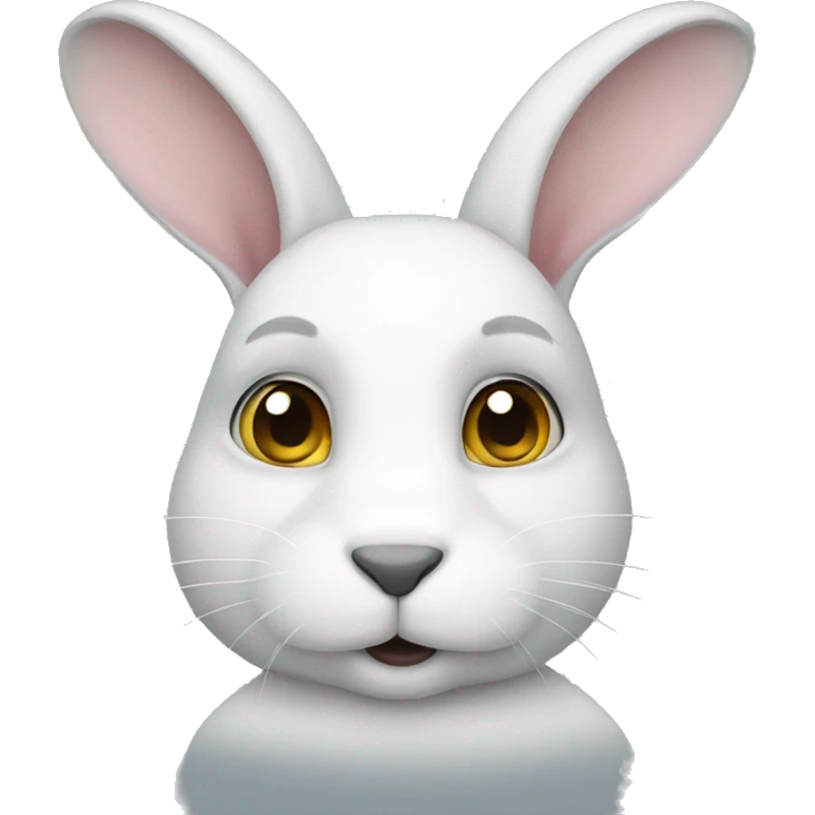 White grey rabbit emoji
