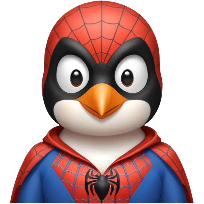 Penguin spiderman emoji