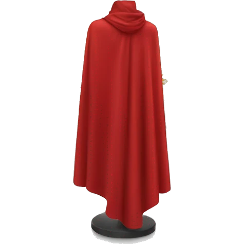 faceless mannequin flapping red cape emoji