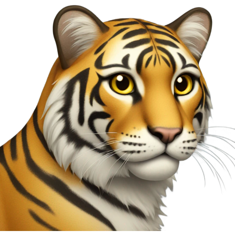 Yellow and black giant cat emoji