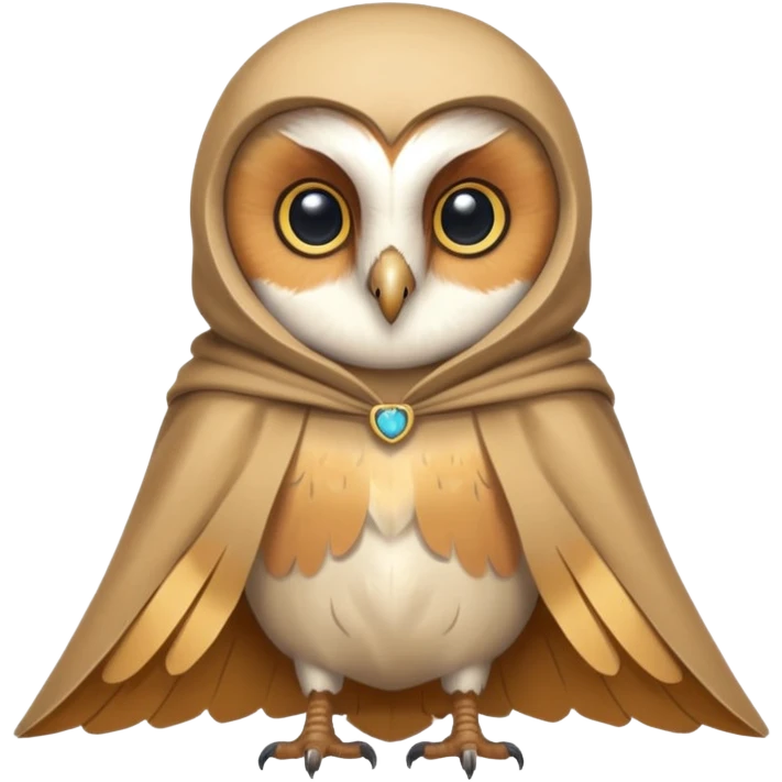 barn owl in beige cloak emoji