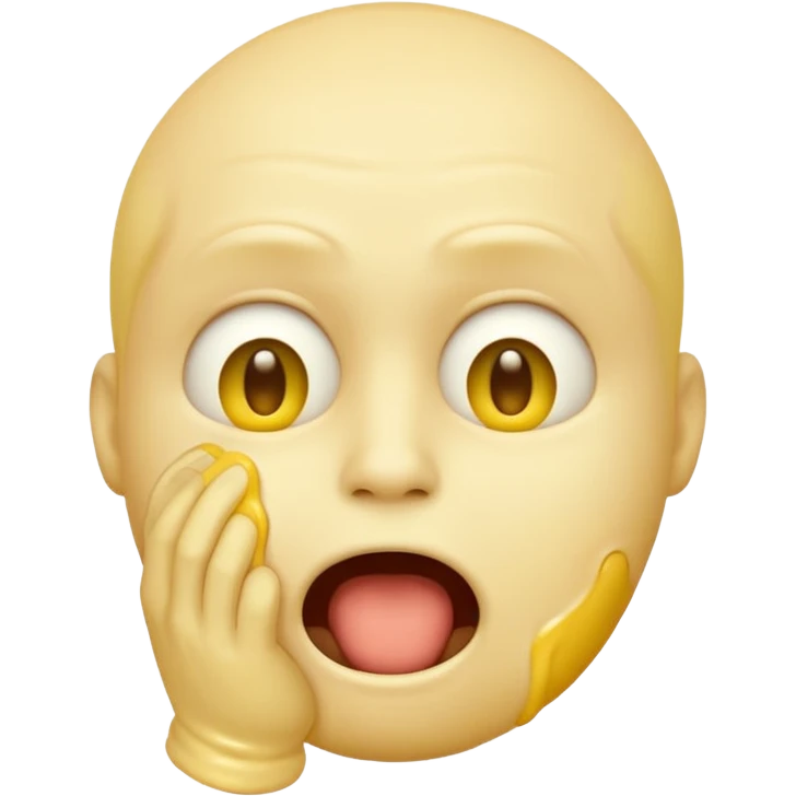 yellow emoji choking himself out creepy emoji