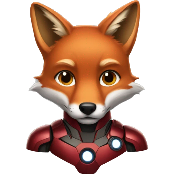 fox with iron man suit emoji