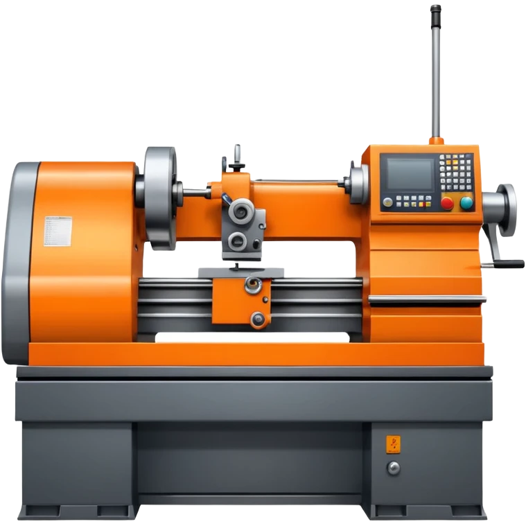 Orange-colored CNC lathe machine emoji