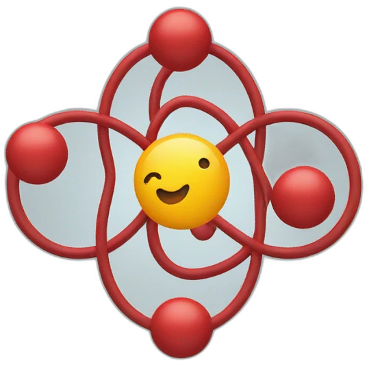 atoms orbiting a musical note minimal design emoji