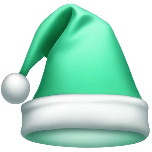 Mint Green Santa hat emoji