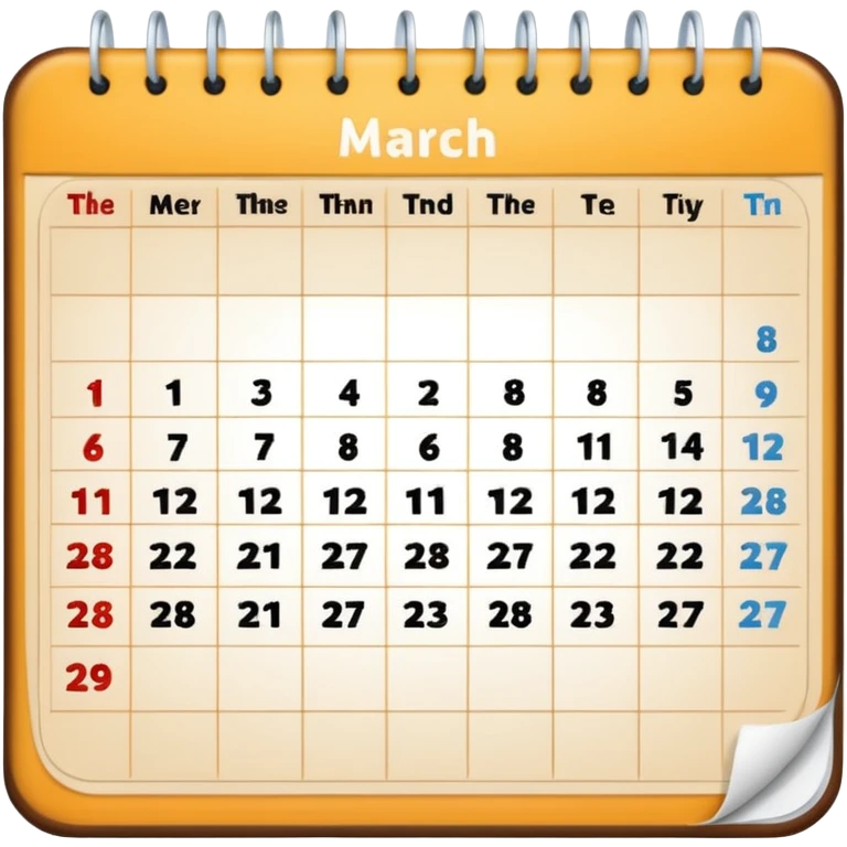 March calendar emoji
