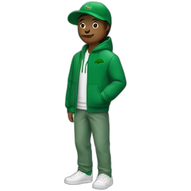 Weed smoker with lacoste clothes emoji