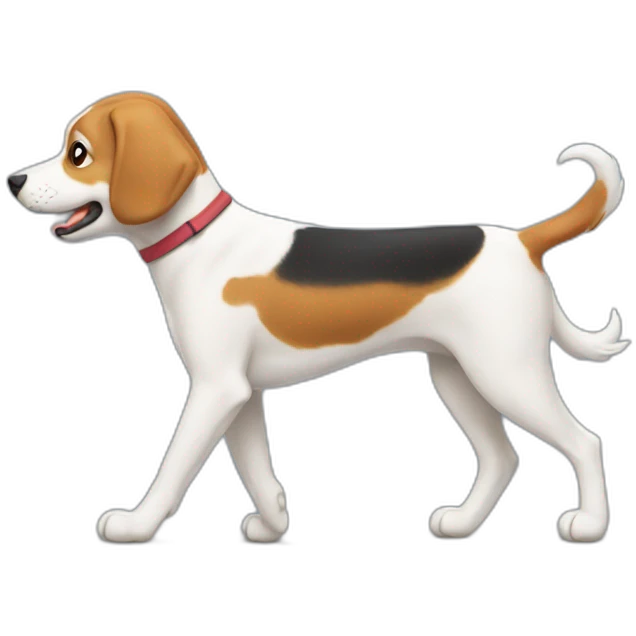 Dog-walking-himself emoji