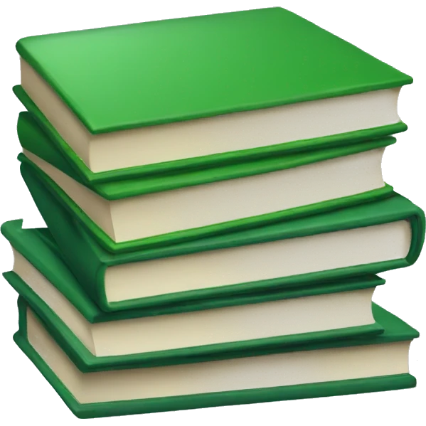Green stack of books emoji