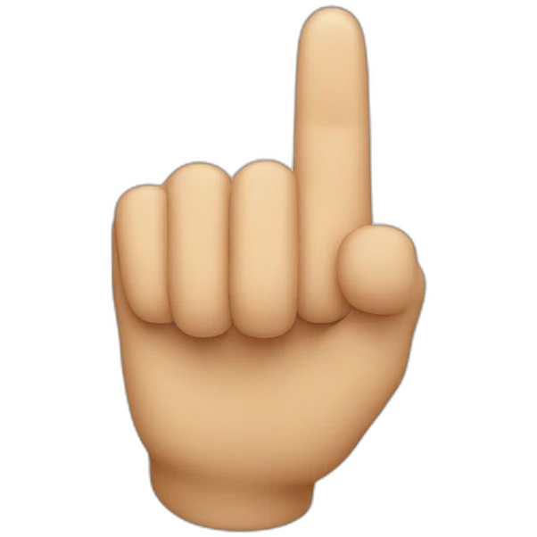 Finger up with ring emoji