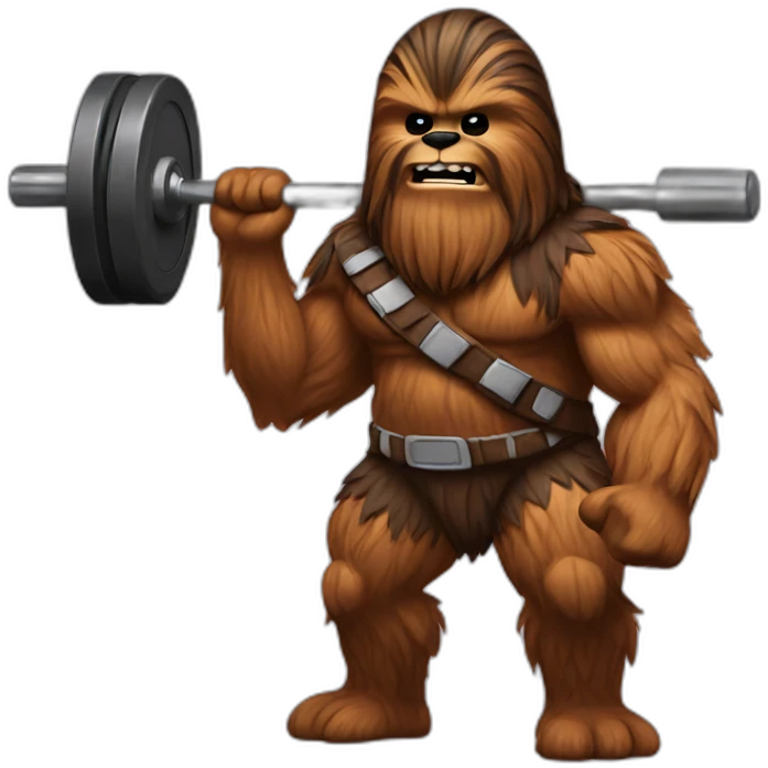 chewie weightlifting emoji