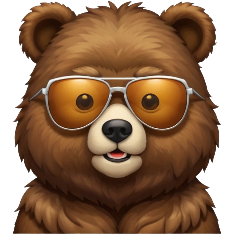 a bear in sunglasses emoji
