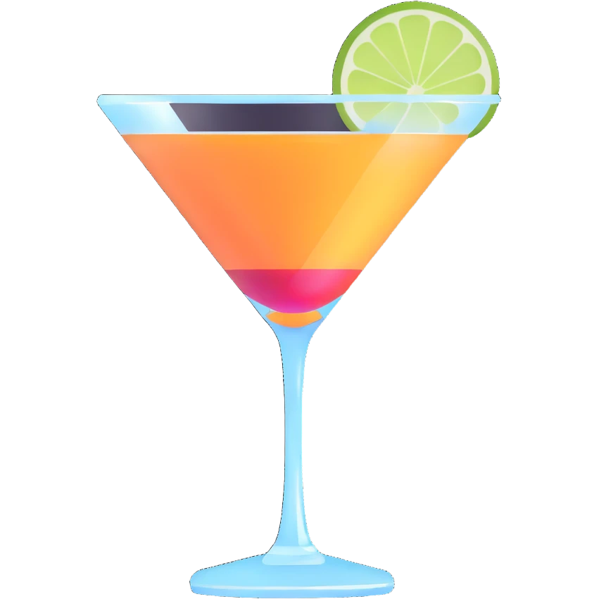 fancy cocktail in a martini glass emoji