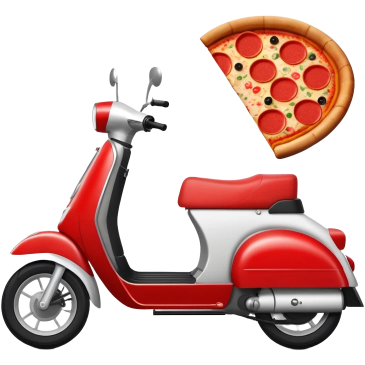 pizza delivery in pizza scooter emoji