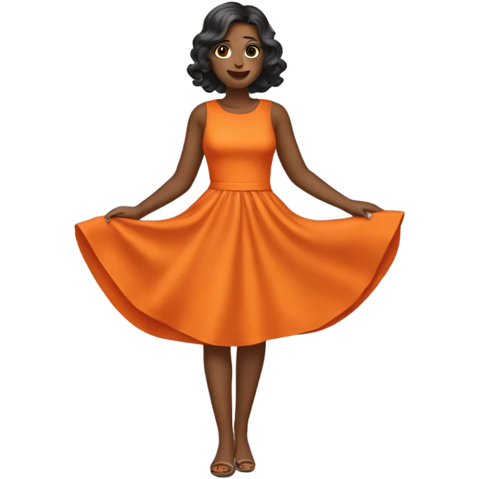one orange dress emoji