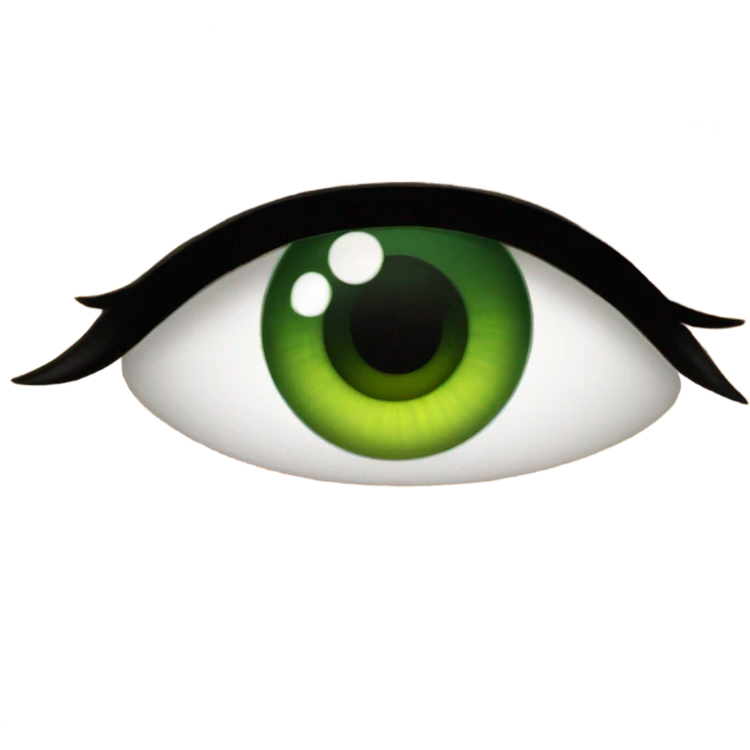 Beautiful girl with big green eyes emoji