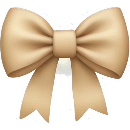 Beige bow emoji