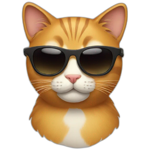 Cat with sunglasses emoji