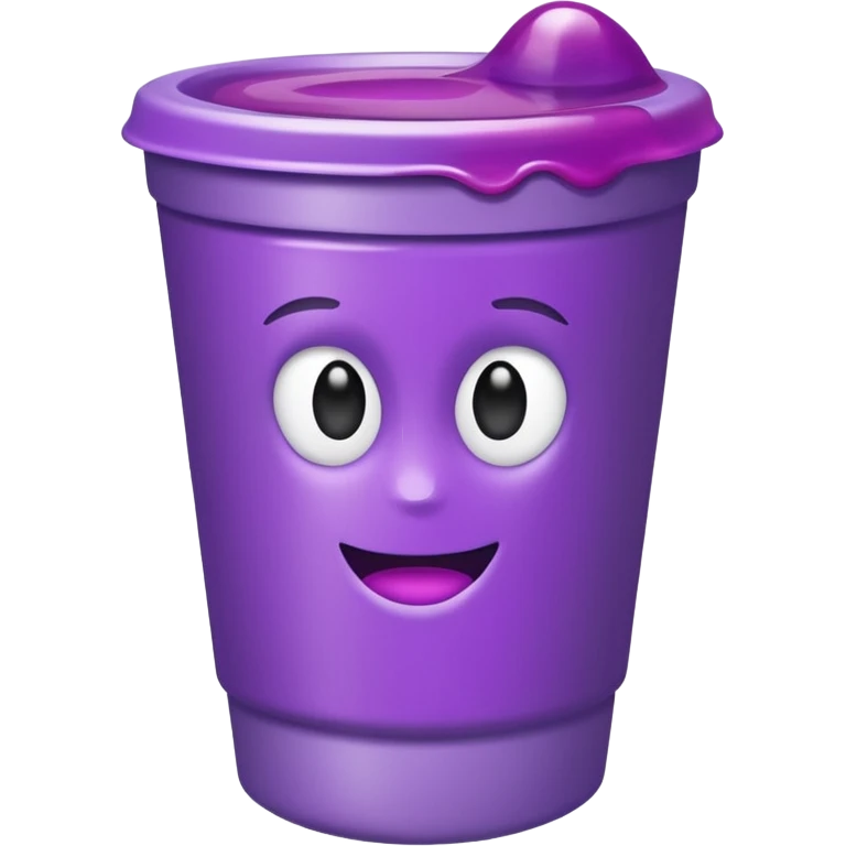 ios styrofoam cup with purple liquid inside (no straw) emoji