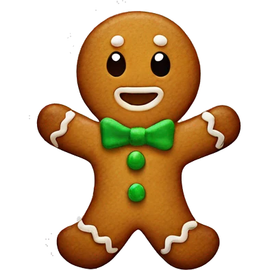 Gingerbread man emoji