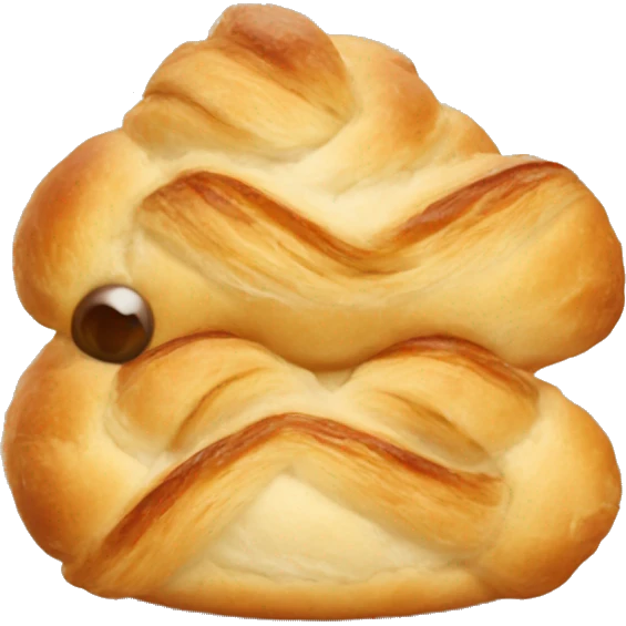 Croisant whit a face emoji