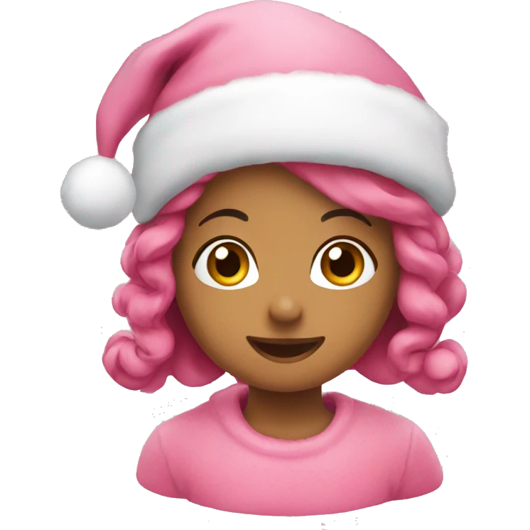 A pink cute Christmas time emojis emoji