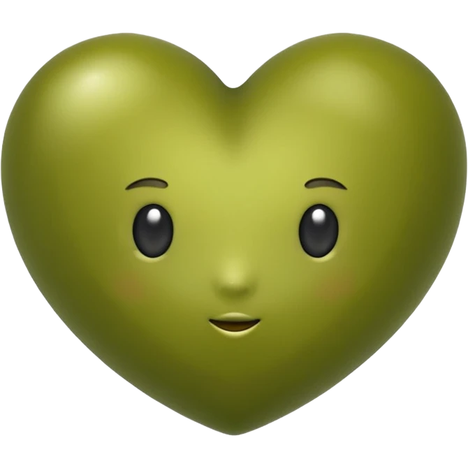 green olive heart emoji