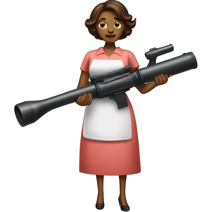 house wife with bazooka emoji