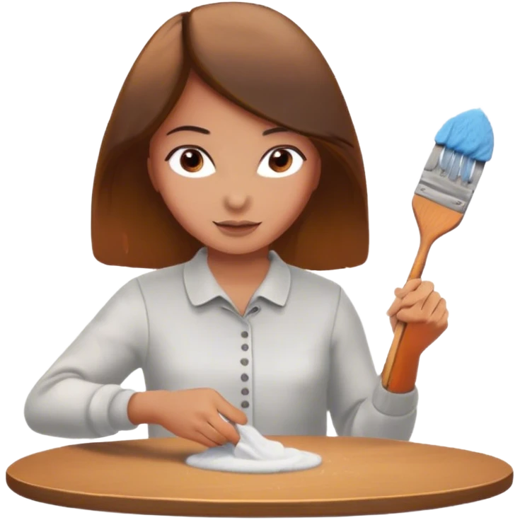 girl dustin the table emoji