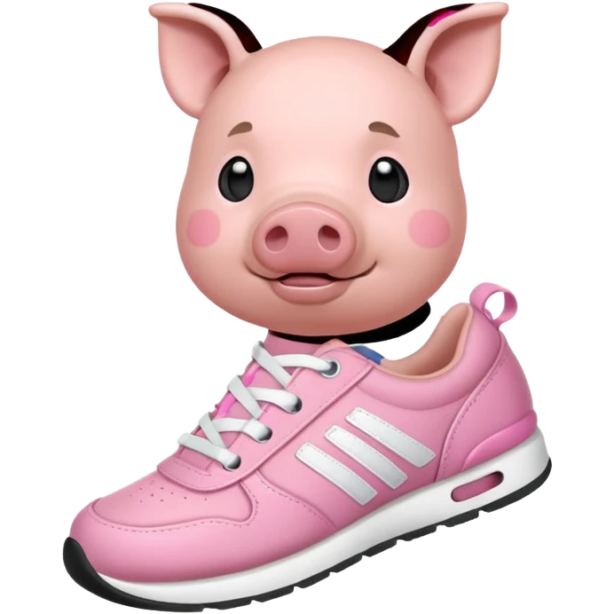 Pig with trainers  emoji