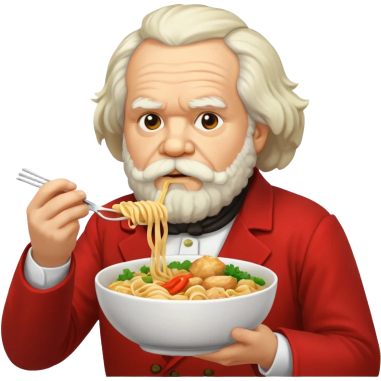 Marx ăn mì gà emoji