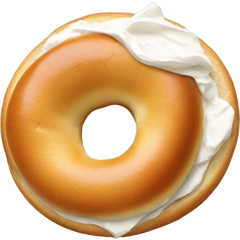 Cream cheese bagel  emoji