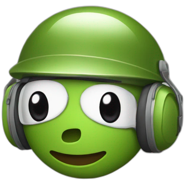 rana con cascos feliz emoji