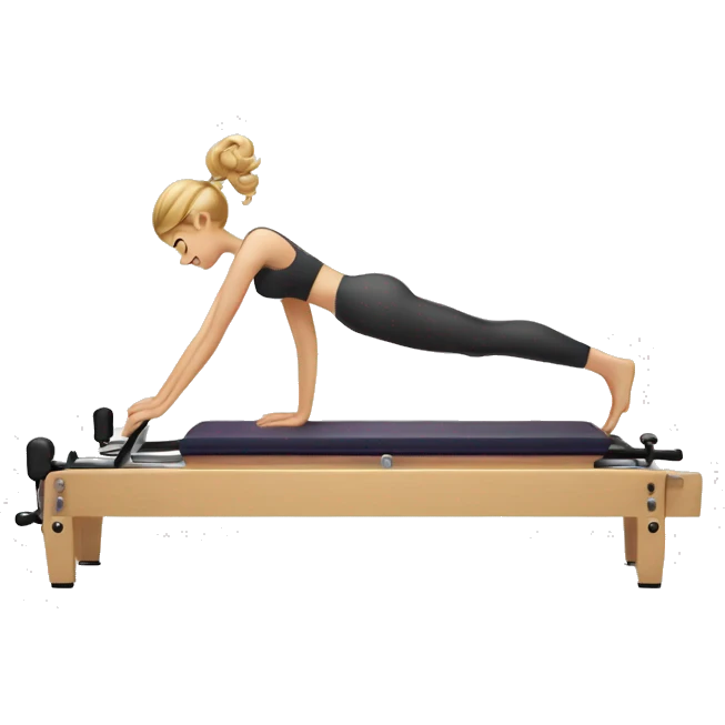 Pilates girl on reformer emoji